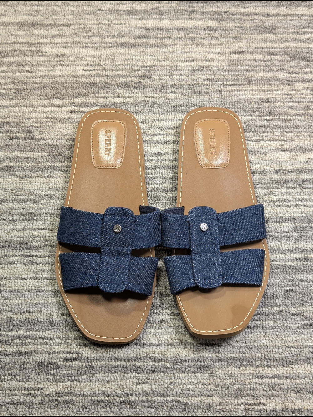 Sperry Women's Tilly Denim Slide Sandals in Size 7